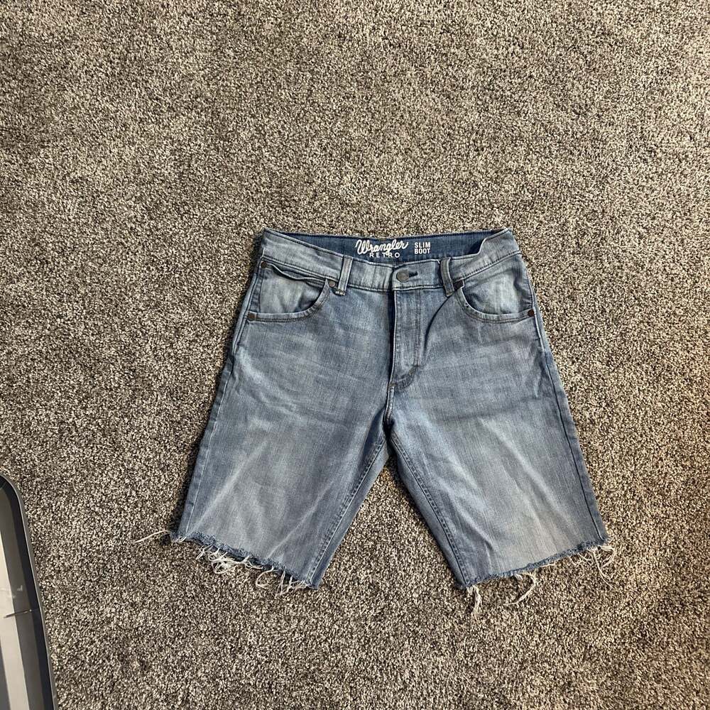 Wrangler Retro Slim Boot Cut Distressed Jean Shorts Men's Size 30